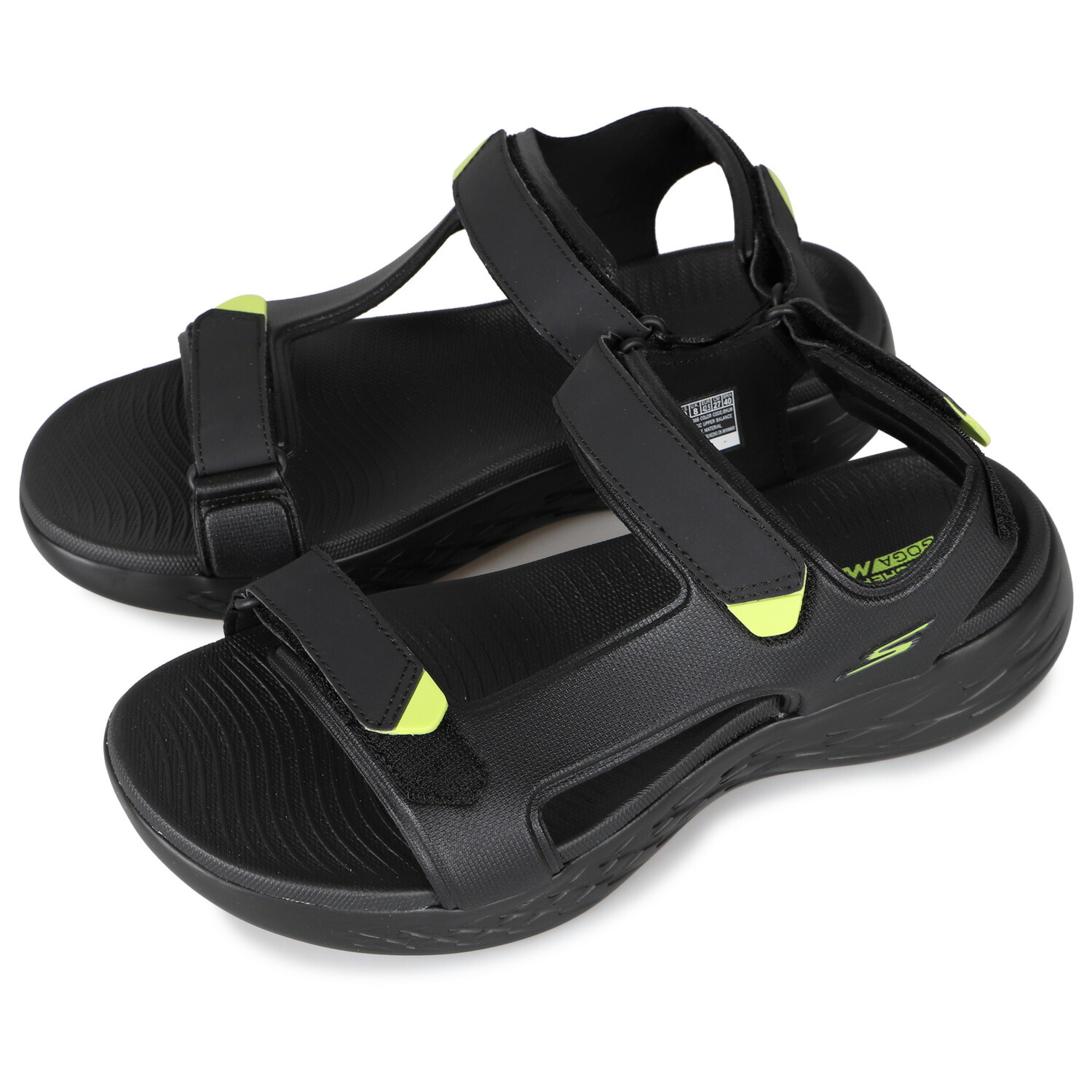SKECHERS ON THE GO 600 VENTURE スケッチャーズ サンダル メンズ オンザゴー ベンチャー ブラック 黒
