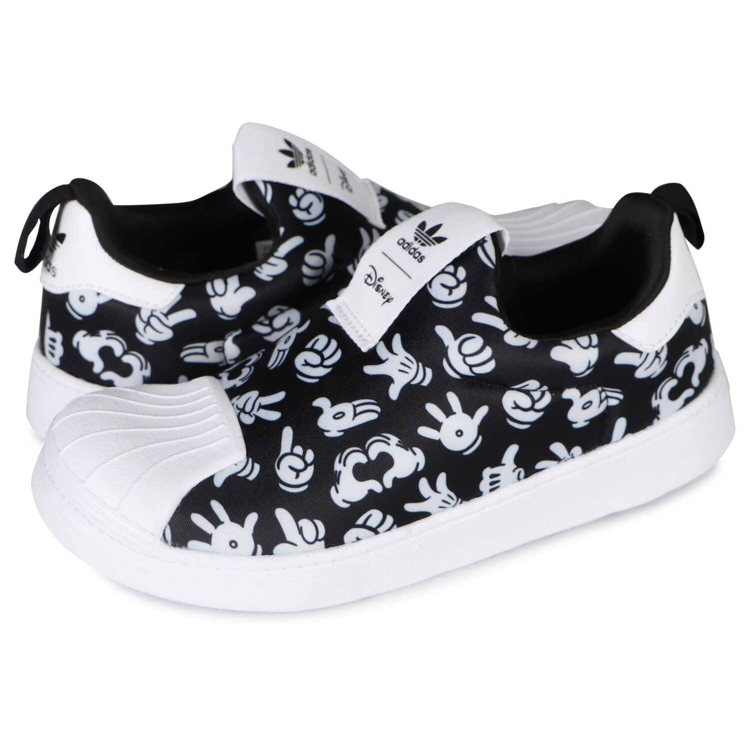 Adidas Originals Disney Sst 360 アディダス オリジナルス スニーカー スリッポン キッズ ディズニー コラボ ブラック 黒 Gx1872 アウトレット