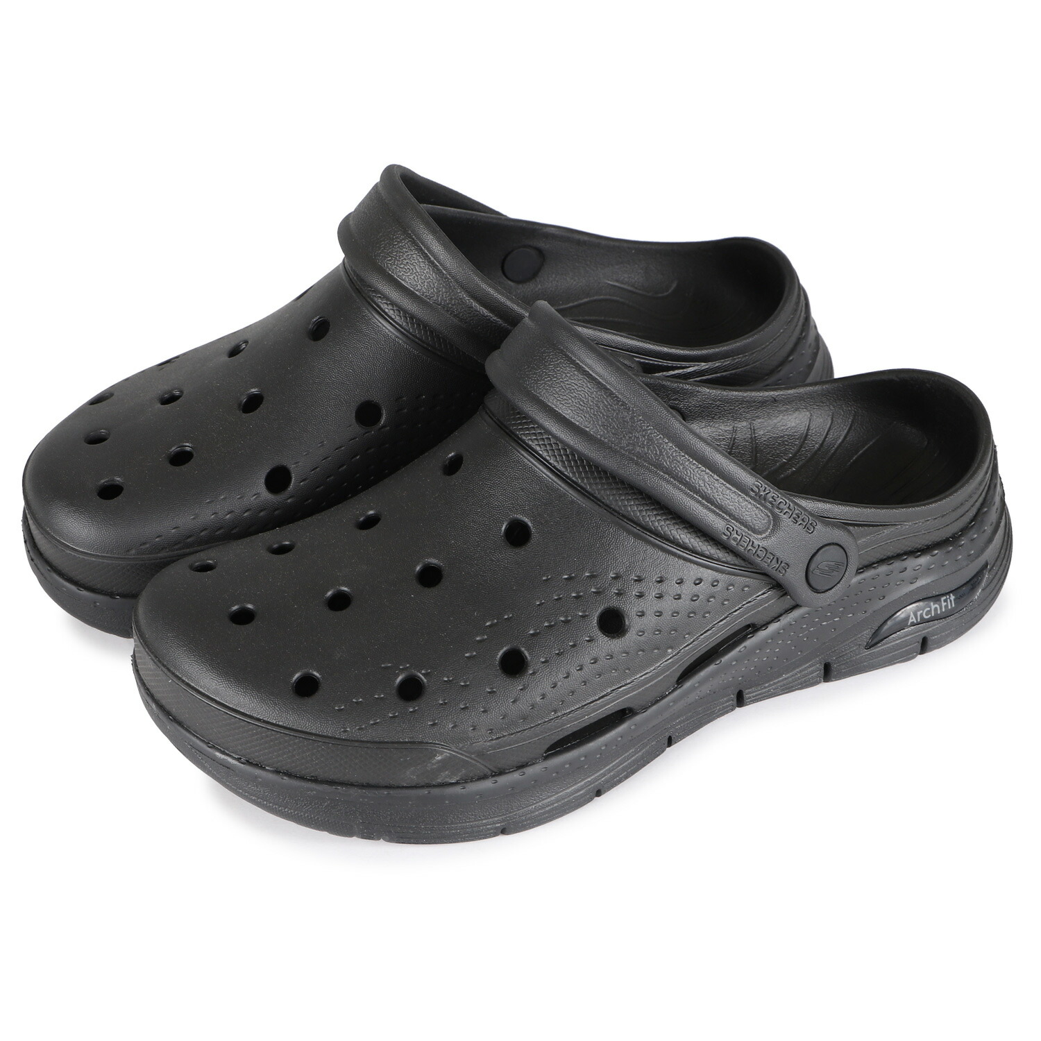 SKECHERS ARCH FIT VARIANT スケッチャーズ サンダル クロッグサンダル アーチフィット ヴァリアント メンズ ブラック 黒 243160