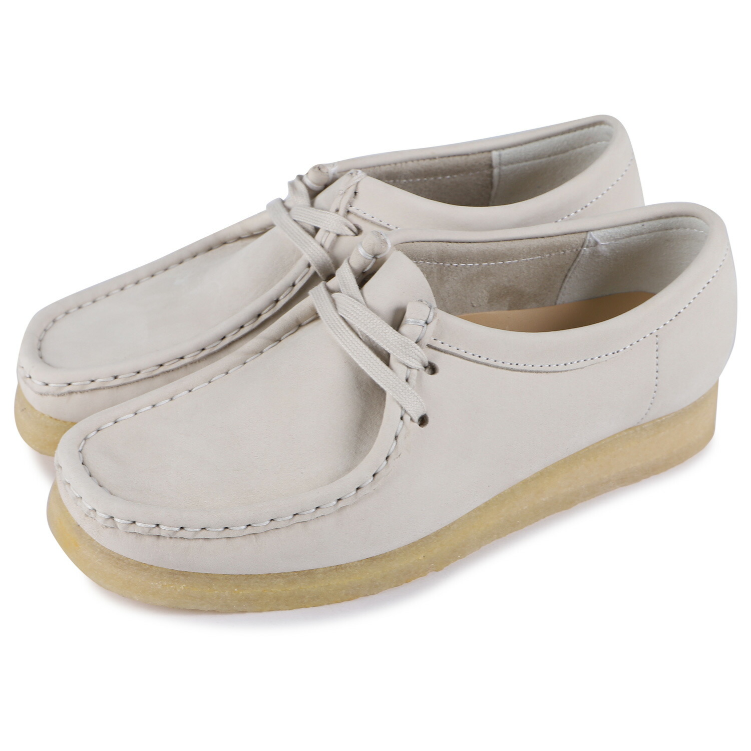 ■ Clarks クラークス ワラビー ホワイト 白 Wallabee Cup Wallabee. / レディース ワラビー （ホワイトヌバック） -Clarks
