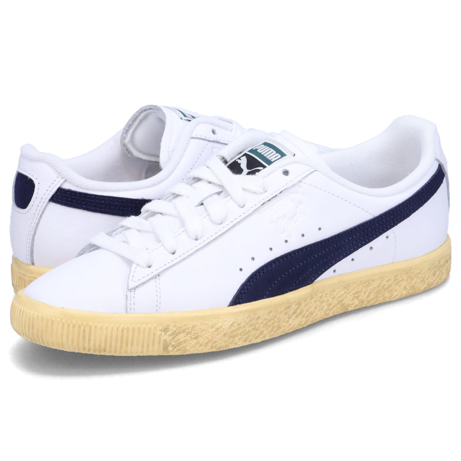 PUMA CLYDE VINTAGE プーマ スニーカー クライド ヴィンテージ メンズ ホワイト 白 394687-01｜ALLSPORTS