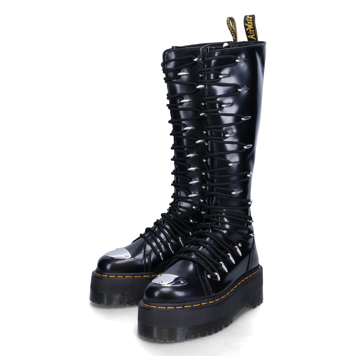 Dr. Martens スチールトゥ10ホールブーツ Dr Martens☆1490 BEX W/ZIP☆10ホール☆BLACK SMOOTH☆兼用 (Dr