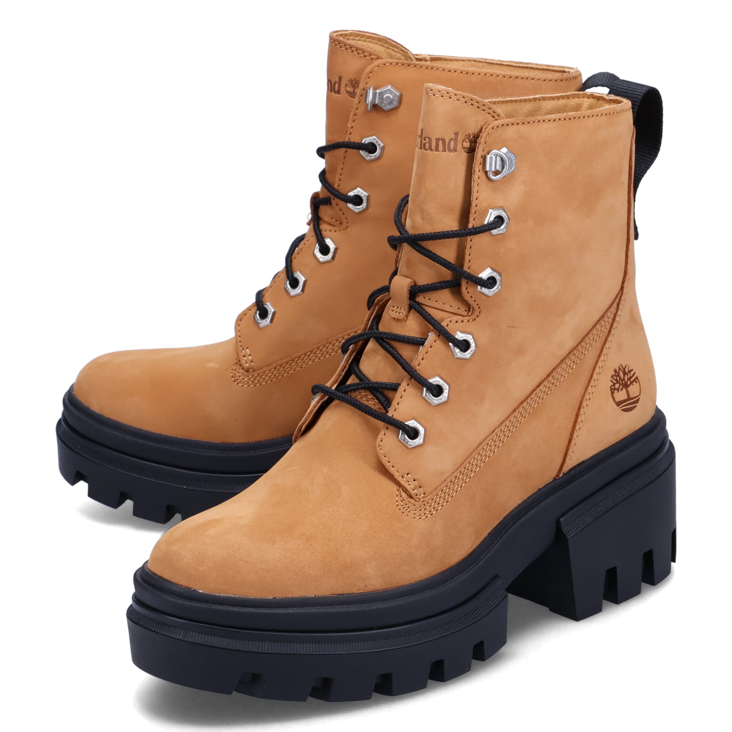 Timberland EVERLEIGH 6 INCH LACE UP BOOT ティンバーランド ブーツ エヴァーリー シックス インチ レースアップ レディース 厚底 ベージュ A41QK 母の日