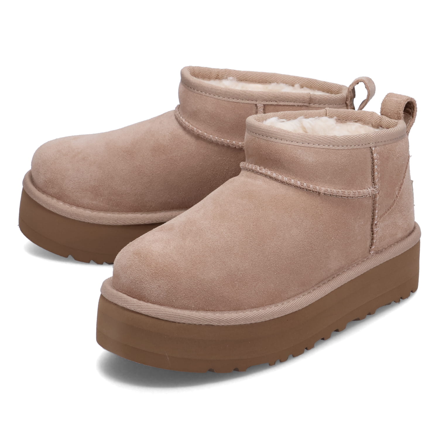 ugg アグ ムートン 厚底 17cm 女の子 男の子 ブーツ ブラウン ugg アグ ムートン 厚底 17cm 女の子 男の子 ブーツ ブラウン