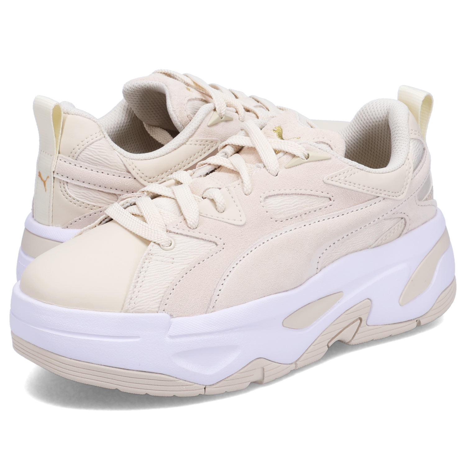 PUMA BLSTR MIX WNS プーマ スニーカー ブラスター ミックス レディース 厚底 ベージュ 396095-01画像