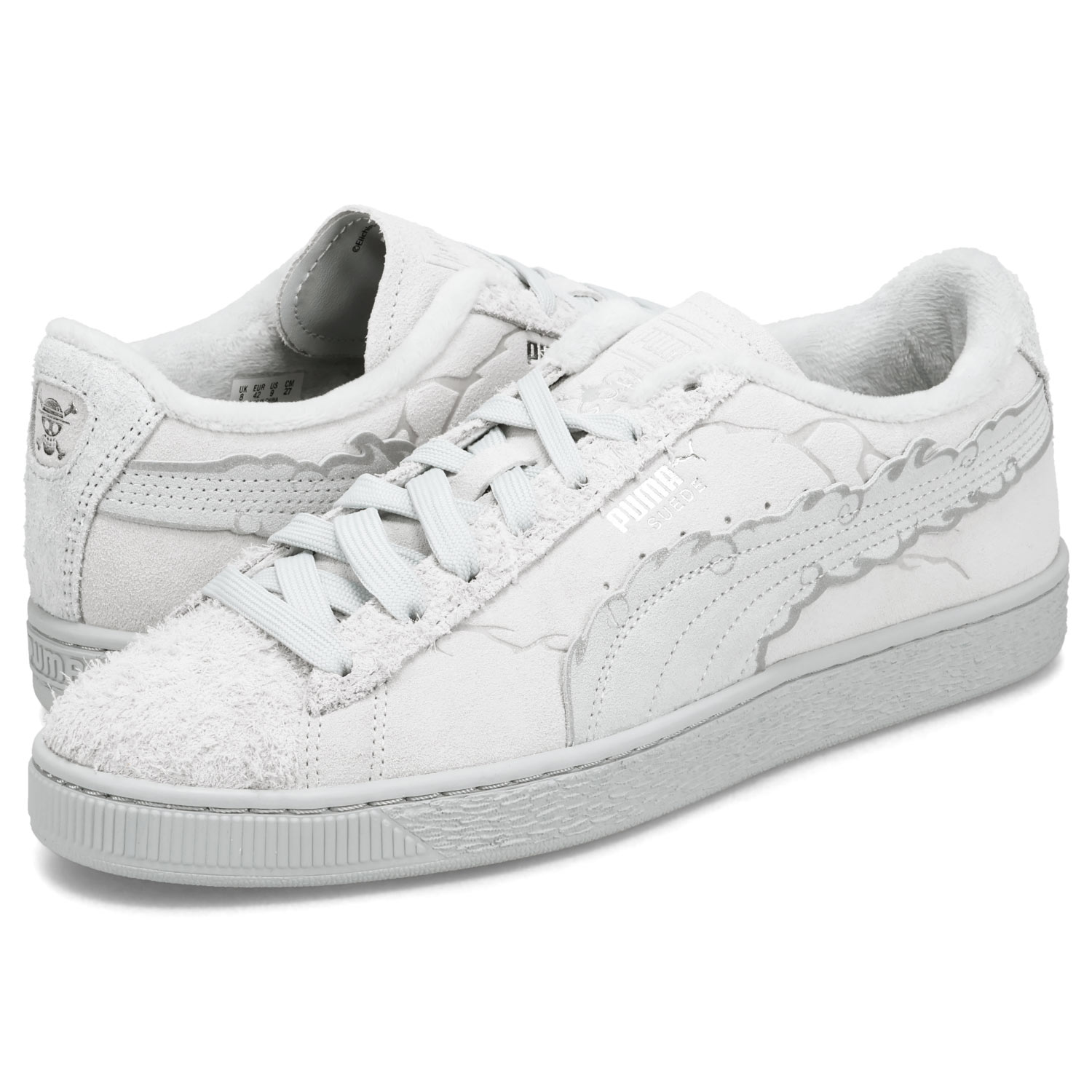 PUMA SUEDE 3 ONE PIECE MONKEY D. LUFFY プーマ スウェード 3 ワンピース ルフィー スニーカー メンズ 麦わらのルフィ スエード コラボ グレー 396524-01画像