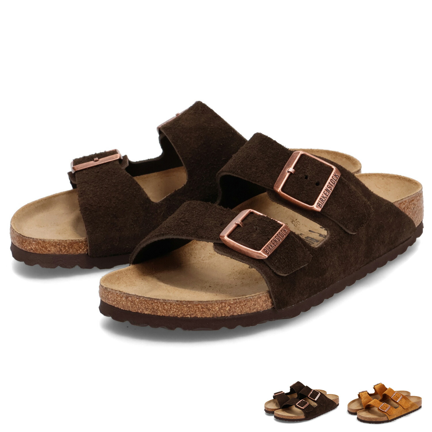 BIRKENSTOCK ビルケンシュトック ARIZONA アリゾナ サンダル メンズ 普通幅 細幅 スエードレザー ブラウン