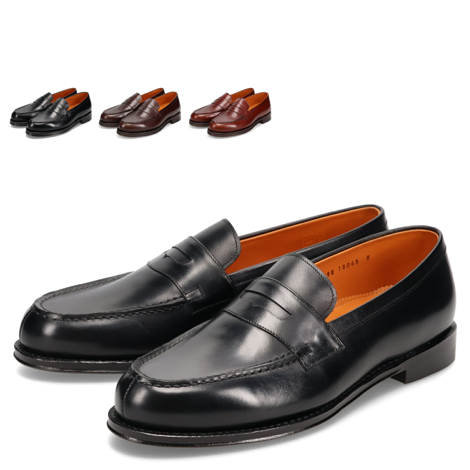 【美品・別注】ジャランスリウァヤ 98998 ペニーローファー 革靴 黒 JALAN SRIWIJAYA 美品 Jalan Sriwijaya ジャランスリワヤ 38