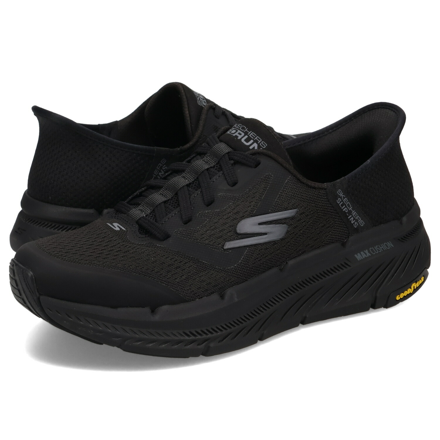 SKECHERS SLIP-INS MAX CUSHIONING PREMIER 2.0 スケッチャーズ スリップインズ マックス クッショニング プレミア 2.0 ハンズフリー スニーカー メンズ 軽量 ブラック 黒 220526