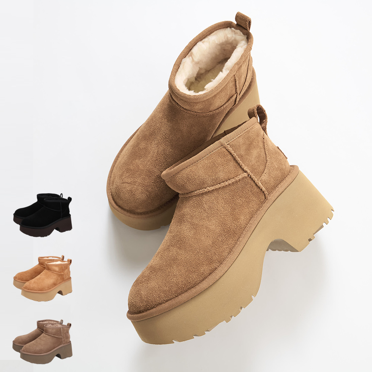 UGG CLASSIC ULTRA MINI NEW HEIGHTS アグ ブーツ ムートンブーツ クラシック ウルトラ ミニ ニュー ハイツ レディース 厚底 ブラック ブラウン 黒 1158311