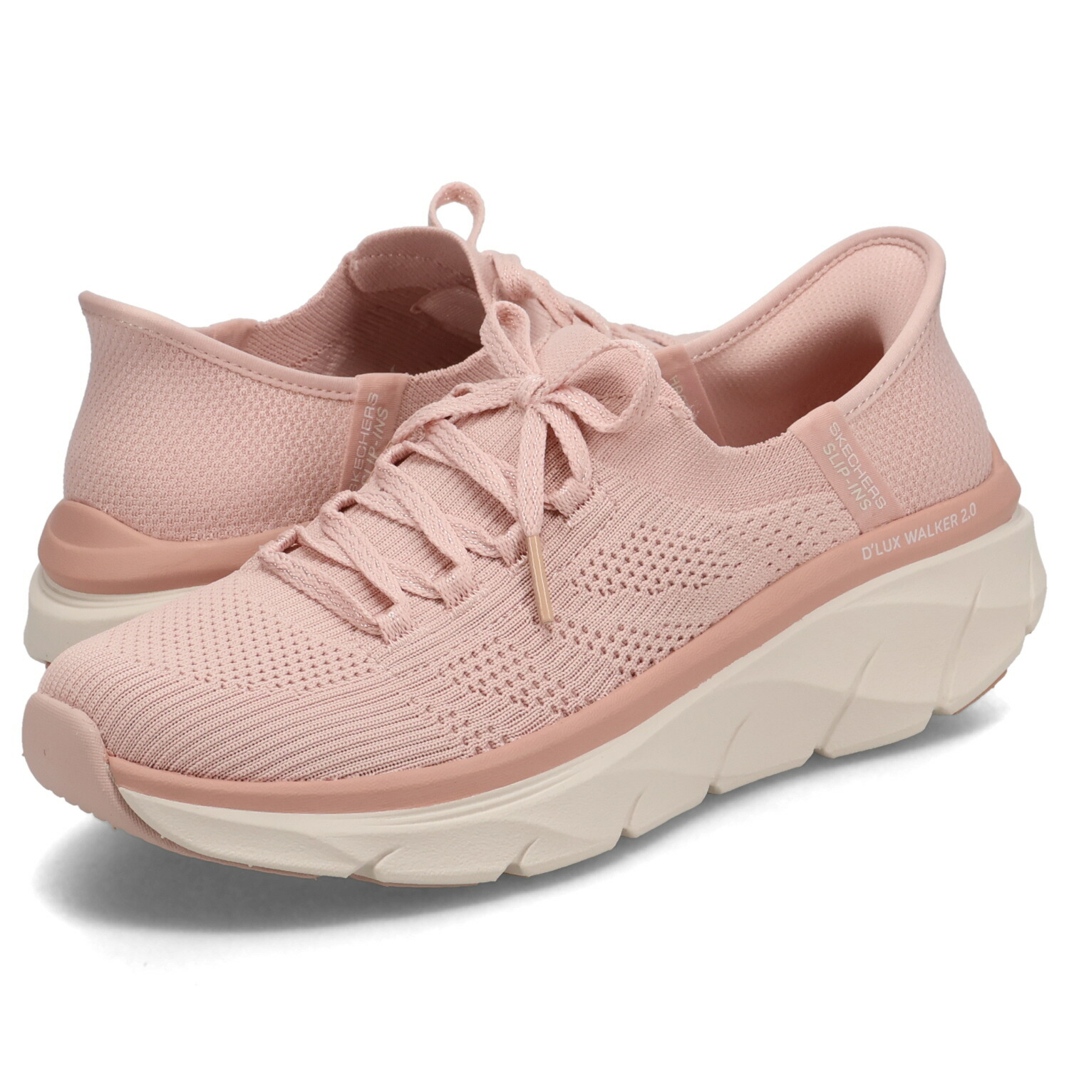 SKECHERS SLIP-INS RELAXED FIT DLUX WALKER 2.0 THRILL MOVEMENT スケッチャーズ スリップインズ リラックスドフィット デラックス ウォーカー 2.0 スニーカー レディース ピンク 150105 母の日