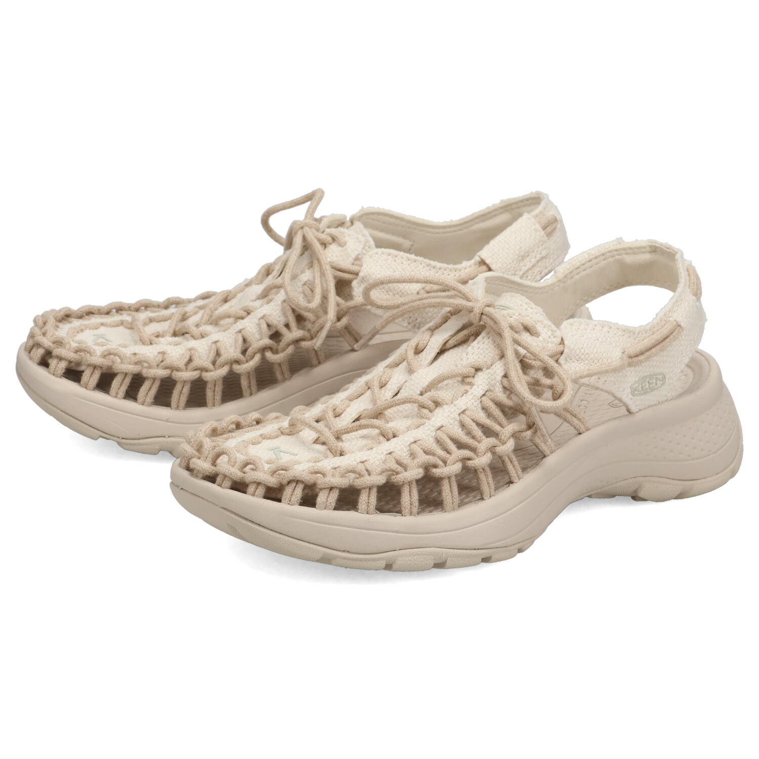 KEEN WOMENS UNEEK ASTORIA CANVAS キーン ウィメンズ ユニーク アストリア キャンバス サンダル スポーツサンダル レディース 軽量 オフ ホワイト 1030390 母の日