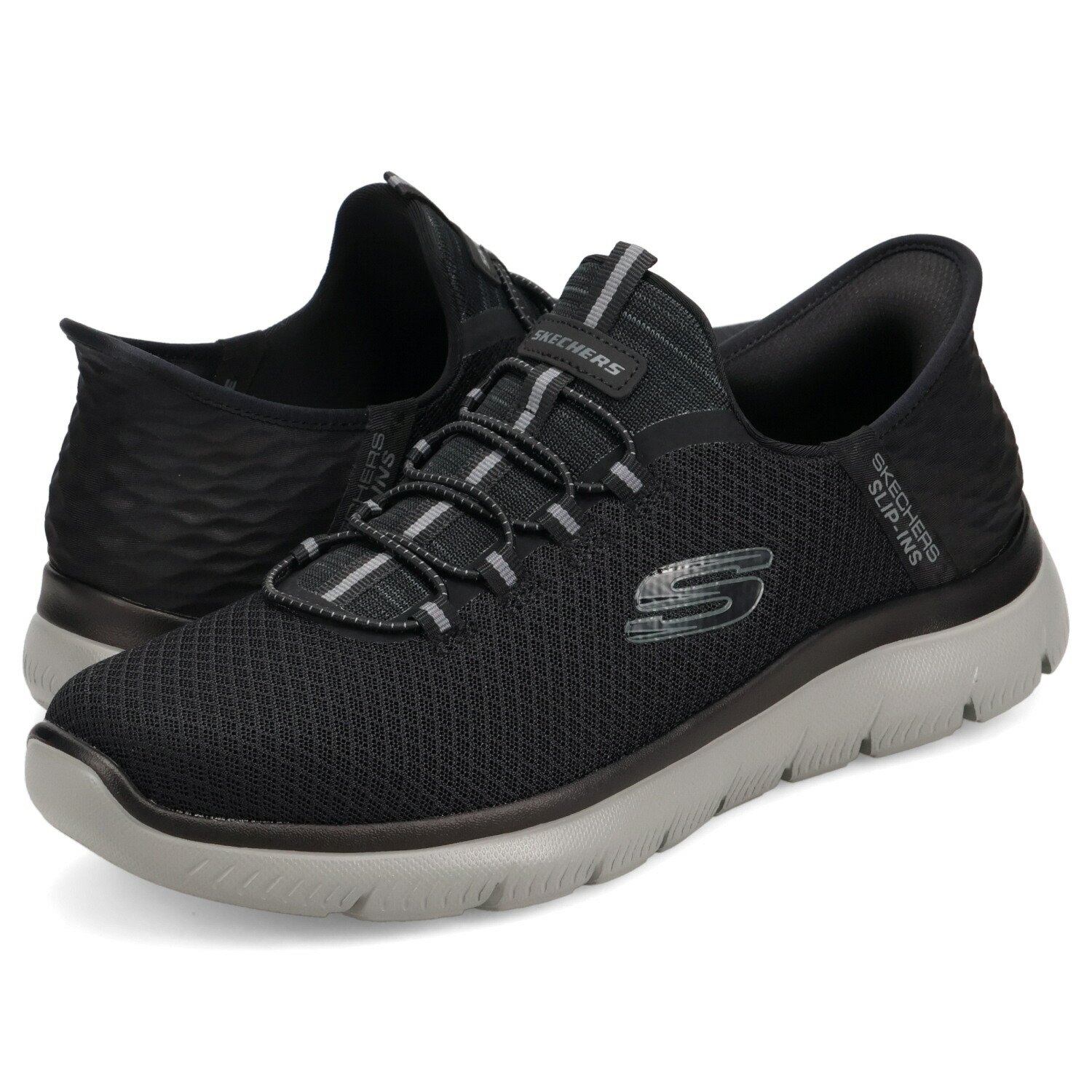 SKECHERS SLIP-INS SUMMITS スケッチャーズ スリップインズ サミッツ ハイ レンジ スニーカー スリッポン メンズ ブラック 黒 232457