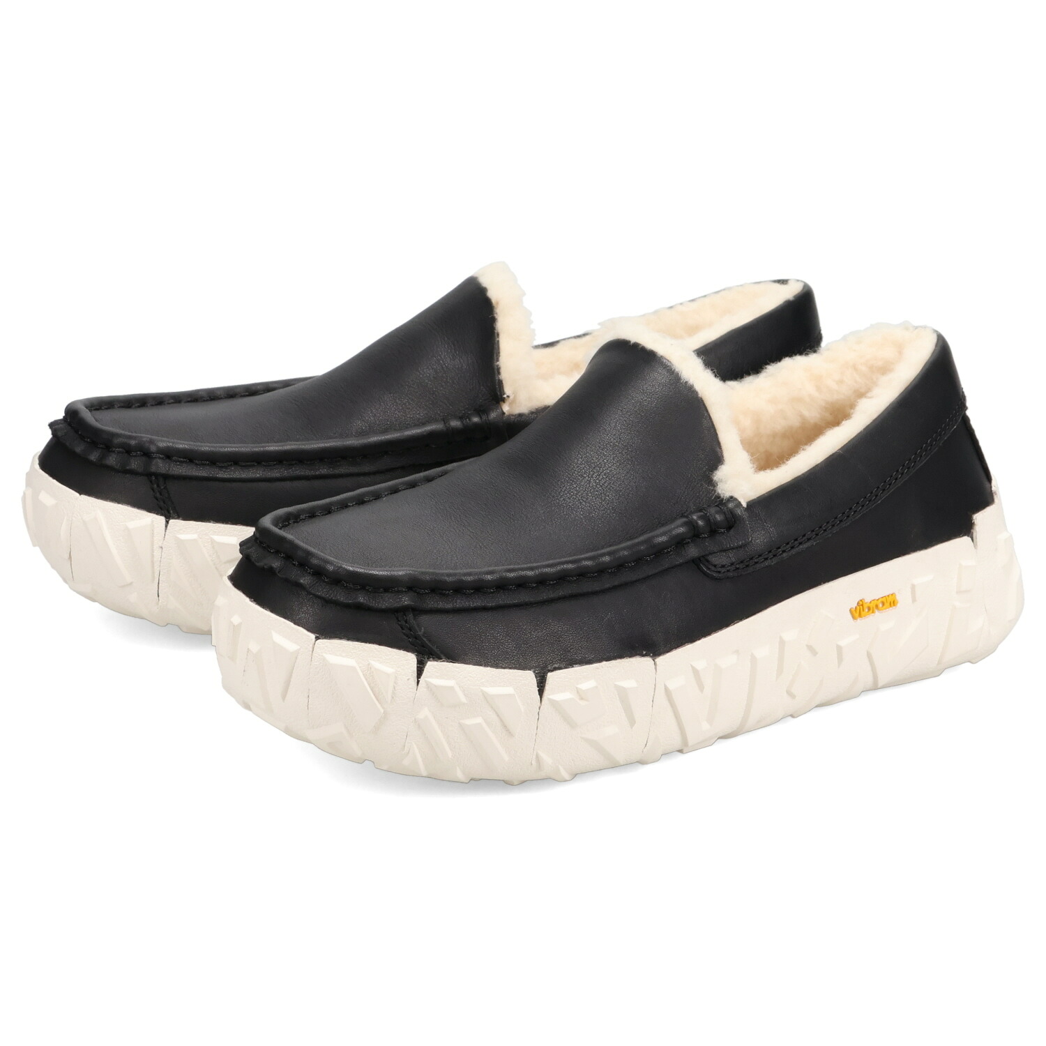 UGG ASCOT WRAP TECH NOIR アグ スリッポン ローファー アスコット ラップ テック ノアール メンズ 厚底 ブラック 黒 1171791