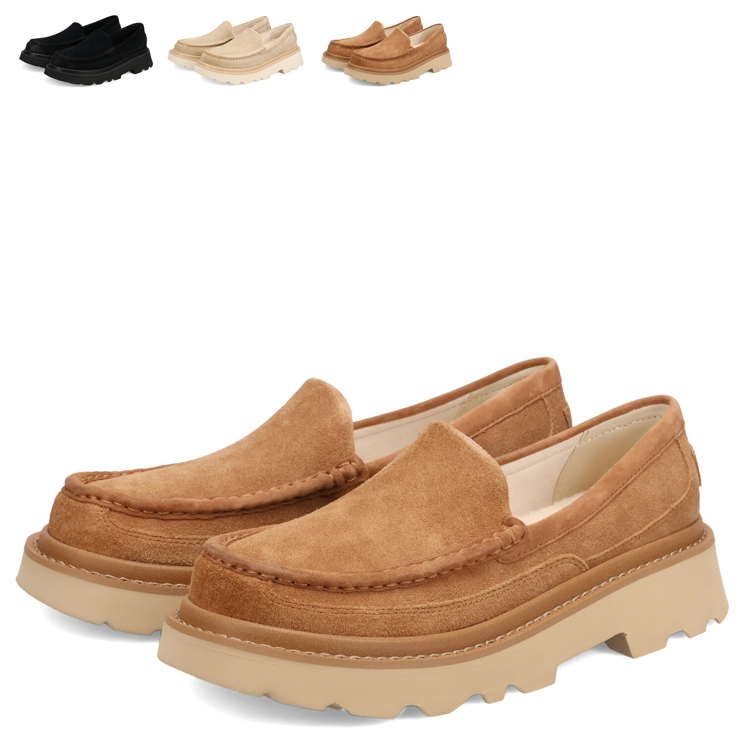UGG ASCOT LUG アグ スリッポン ローファー アスコット ラグ メンズ ブラック ベージュ ブラウン 黒 1172691
