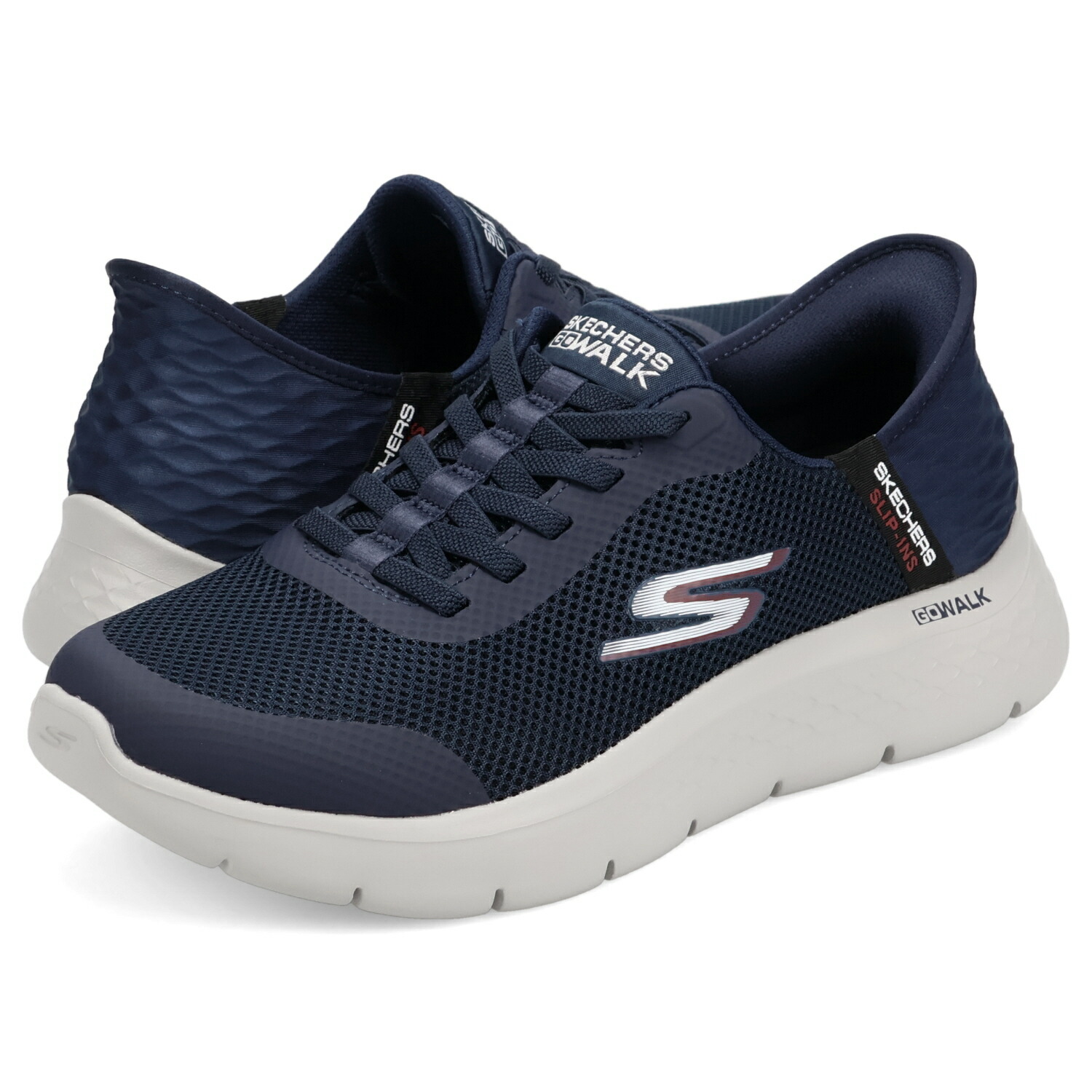 SKECHERS SLIP-INS GO WALK FLEX HANDS UP スケッチャーズ スリップインズ ゴーウォーク フレックス ハンズ アップ スニーカー メンズ 厚底 軽量 ネイビー 216324WW