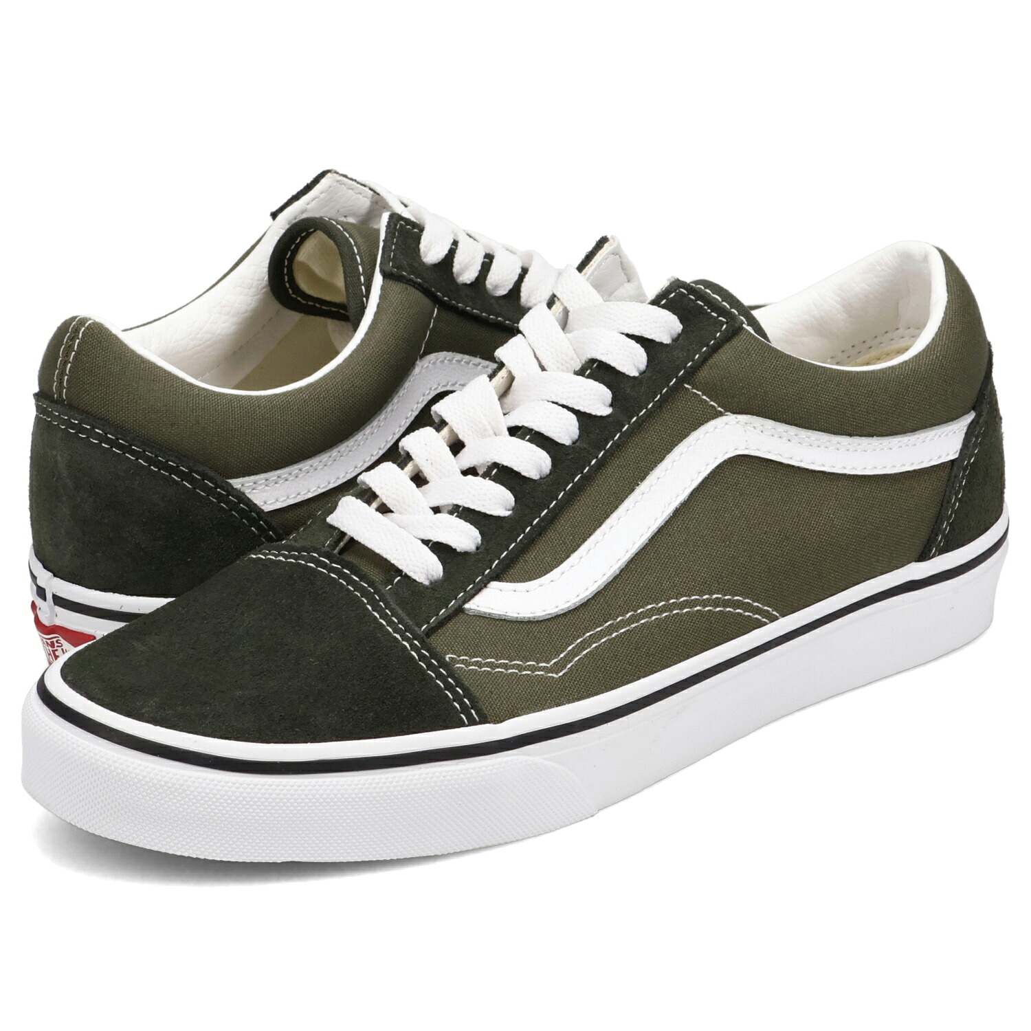 VANS OLD SKOOL ヴァンズ オールドスクール スニーカー メンズ レディース バンズ カーキ グリーン VN000D7ZFRN