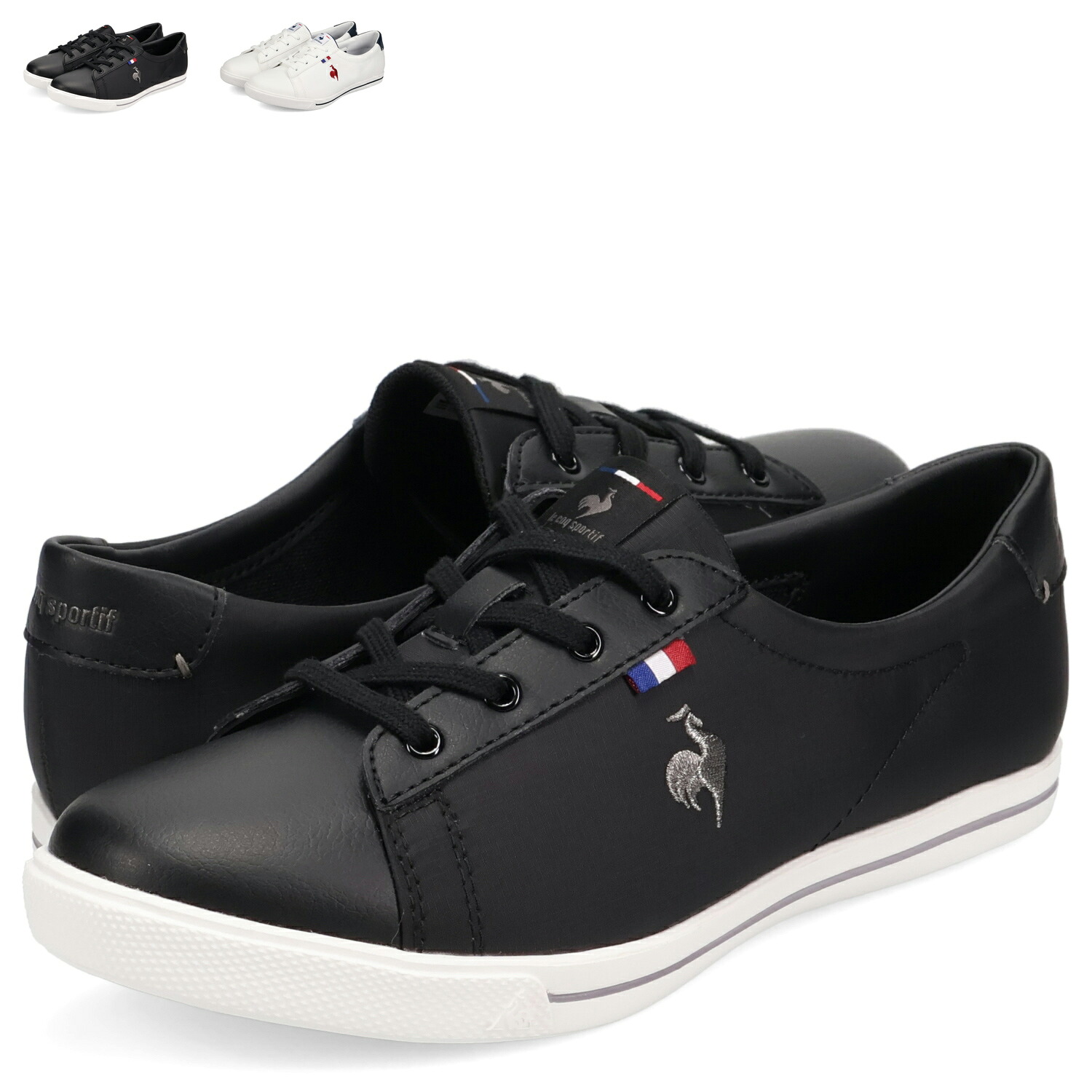 le coq sportif LCS TELUNA WALK II ルコック スポルティフ スニーカー LCS テルナウォーク II レディース 2Eワイズ 軽量 ブラック ホワイト 黒 白 LU6SSN20LZ