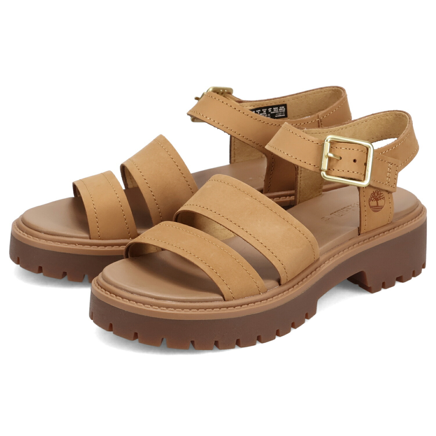 Timberland STONE STREET BACK STRAP ティンバーランド サンダル ストラップサンダル ストーン ストリート バックストラップ レディース レザー 厚底 ブラウン A2EJM 母の日
