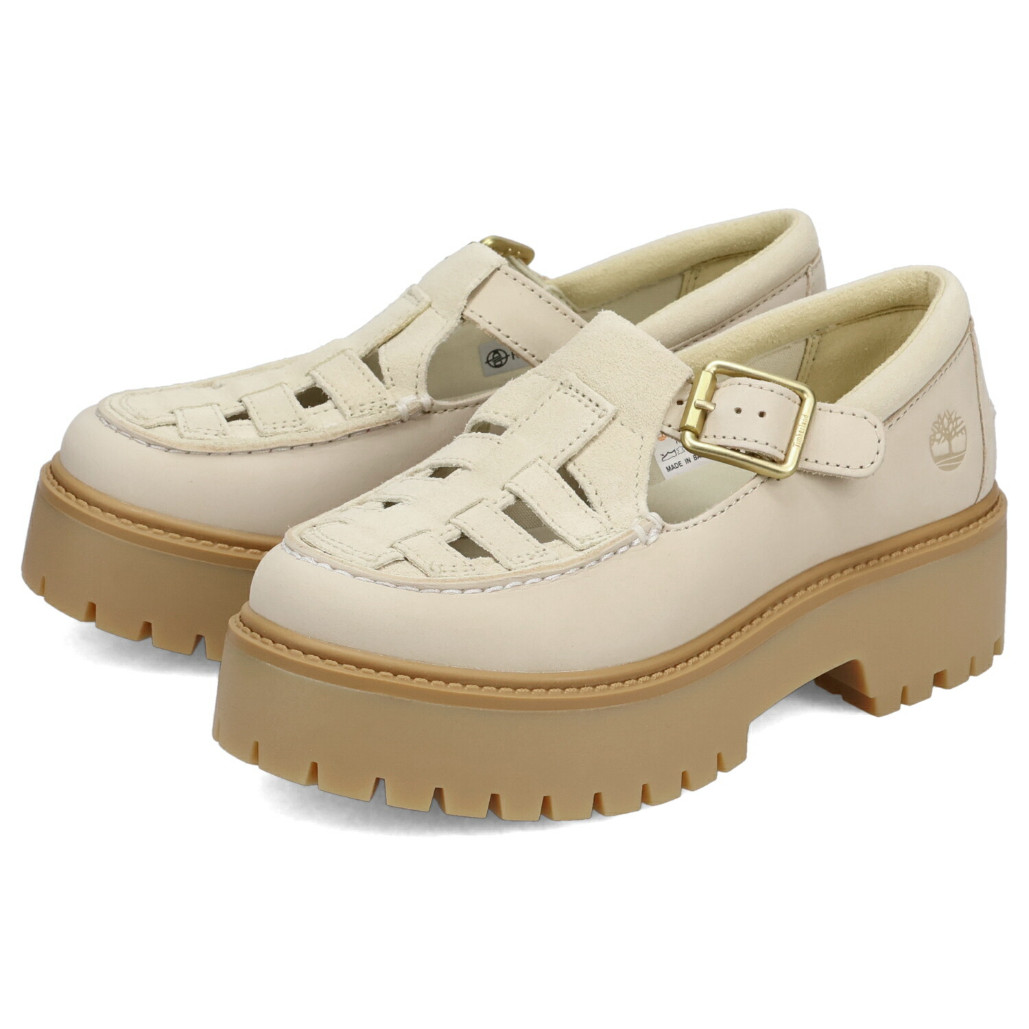 Timberland STONE STREET BUCKLE ティンバーランド シューズ ストーン ストリート バックル レディース 革 レザー 本革 厚底 ホワイト 白 A4188 母の日