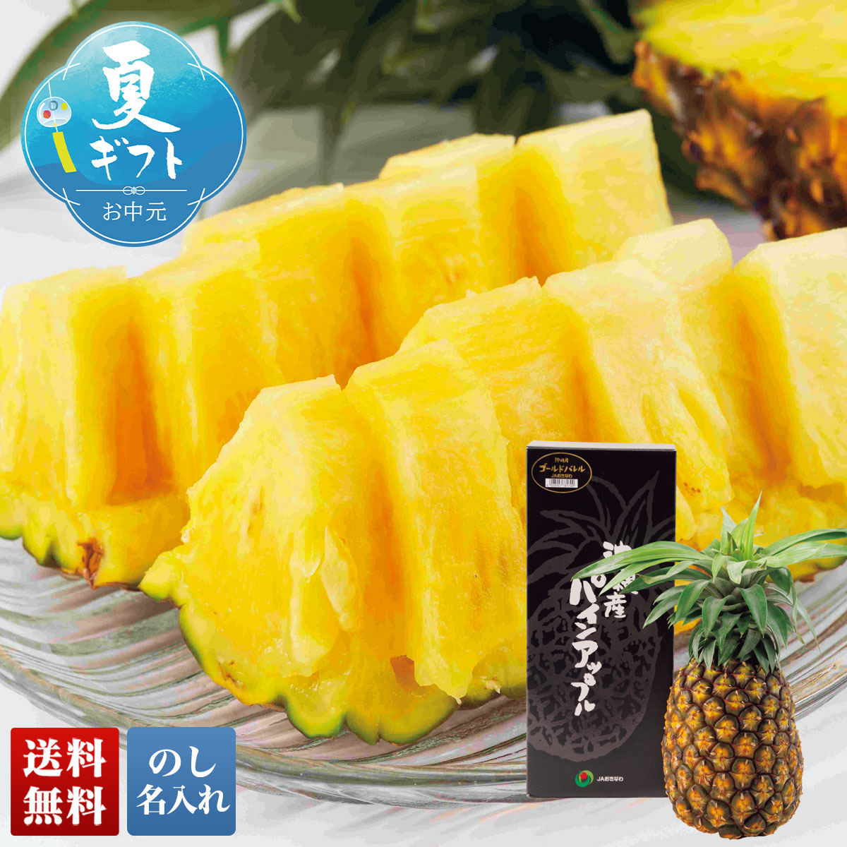 お中元 早割 6/1から100円OFF  御中元 夏ギフト ギフト プレゼント 暑中見舞い 2025 送料無料  JAおきなわ 沖縄県産 パインアップル「B15-1」フルーツ 果物 JAおきなわ 沖縄県産 パインアップル 贈り物 お返し ご挨拶 詰合せ 詰め合わせ のし 名入れ可