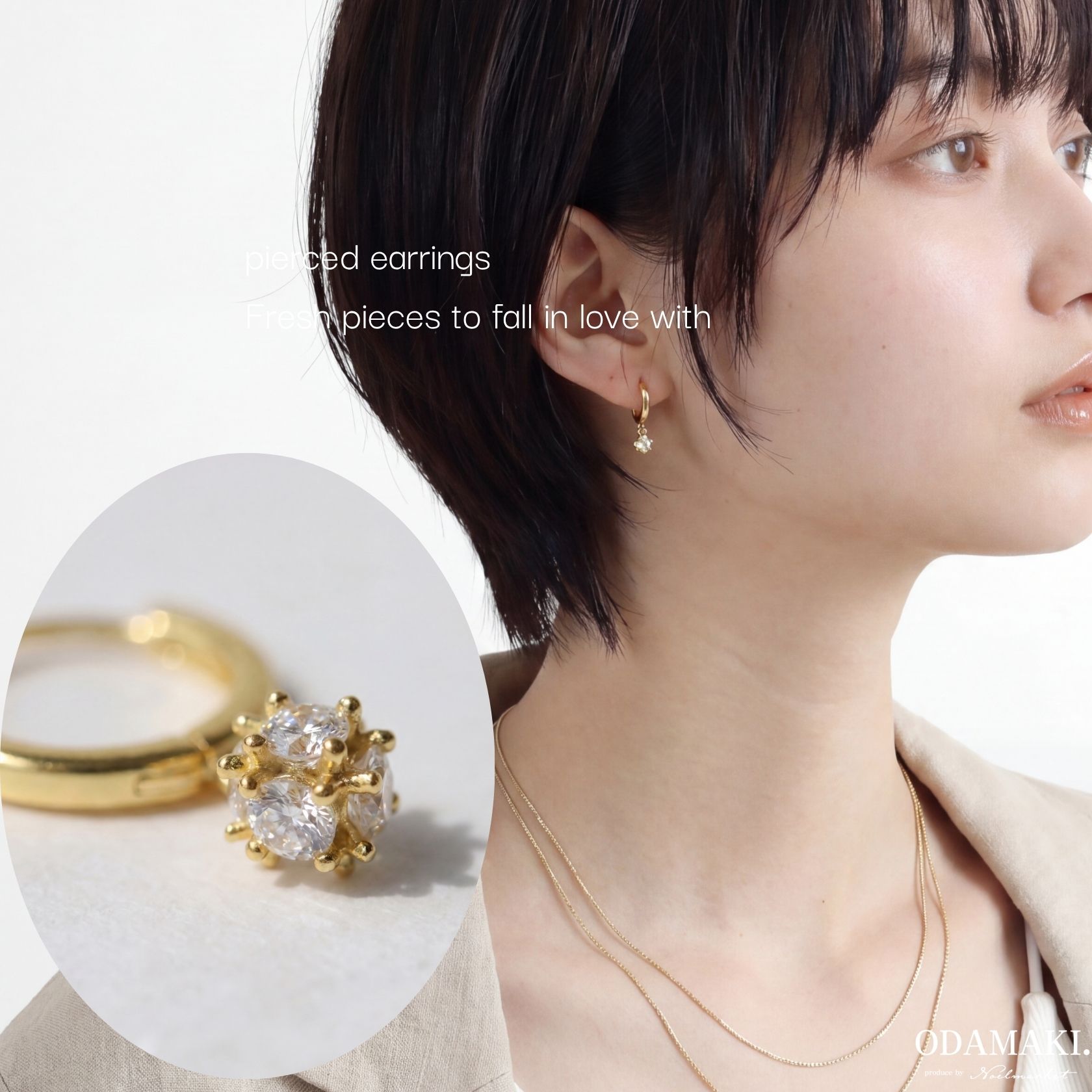 K18 「ネオトゥワイス」ネックレス ダイヤ0.2ct Orefice オレフィーチェ
