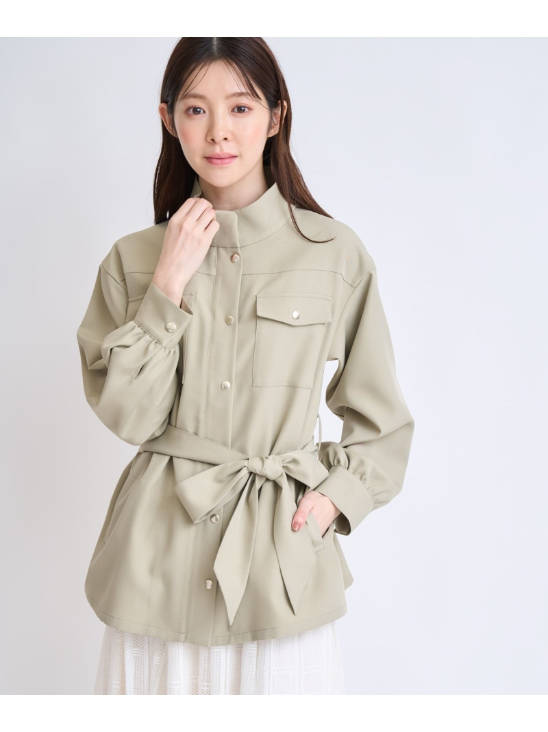 【SALE／20%OFF】ワークディテールジャケット Noela ノエラ ジャケット・アウター カバーオール・ワークジャケット カーキグリーン ベージュ【RBA_E】【送料無料】[ Fashion] 12,206円