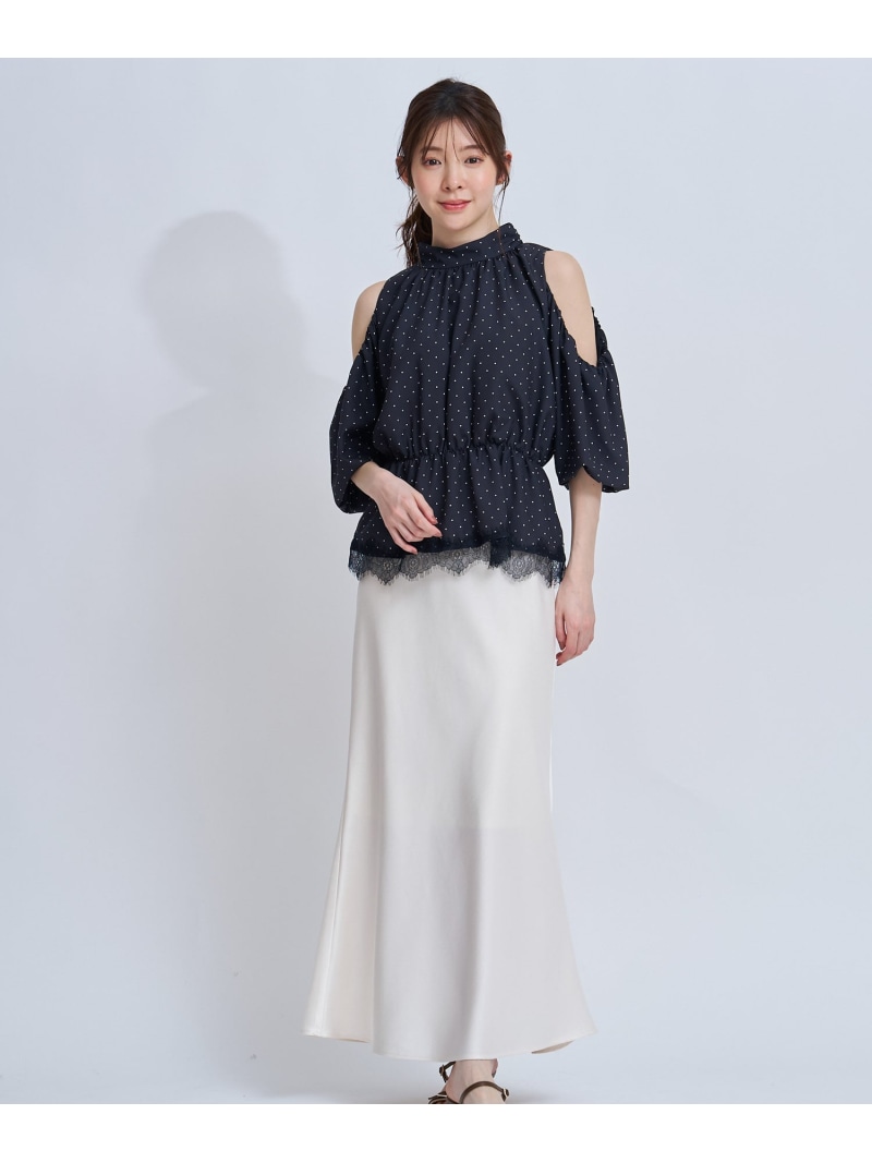 【SALE／30%OFF】サテンナロースカート Noela ノ内鰓 スコート ロング・マキシスコート ベージュ 赤銅色【RBA_E】【貨物輸送無料】[ Fashion]