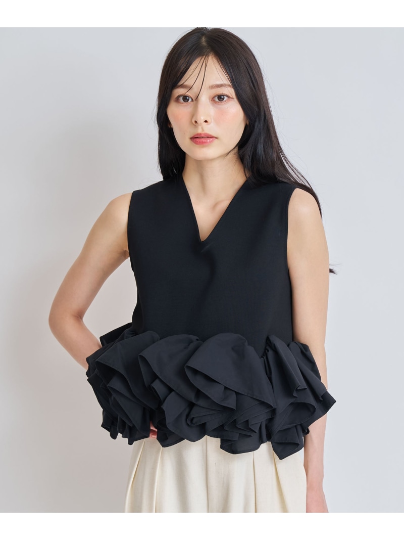 【SALE／30%OFF】2WAYノースリペプラムカットソー Noela ノ内鰓 トップス プルオーバー・トップ 黒いこと 白いこと【RBA_E】【貨物輸送無料】[ Fashion]
