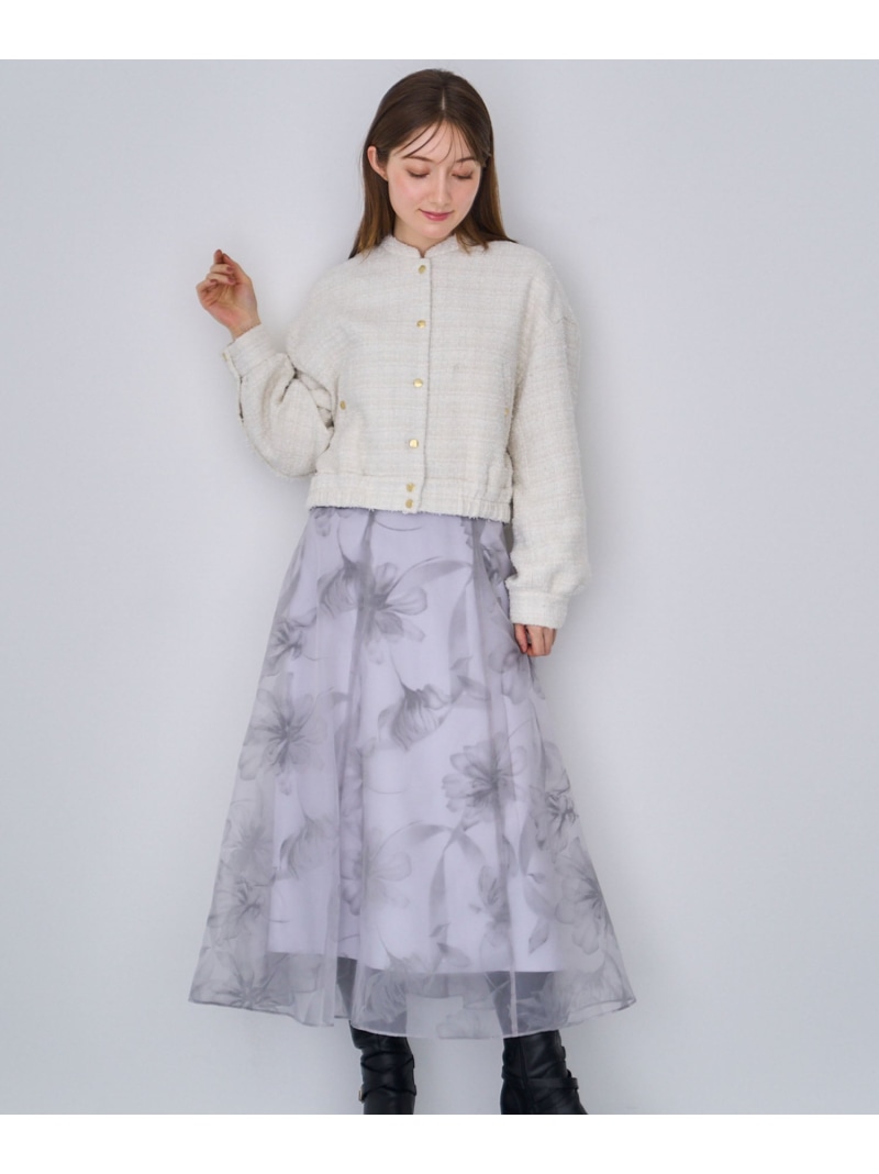 【SALE／50%OFF】グラデーションフロッキースカート Noela ノエラ スカート ロング・マキシスカート【RBA_E】【送料無料】[ Fashion]