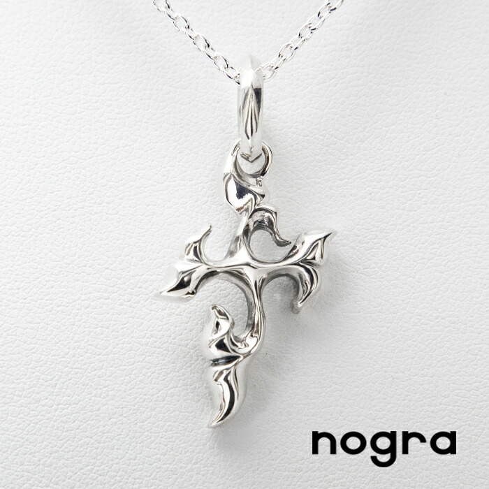 シルバー チェーンネックレス スカーフィッシュ フィッシュペイズリー柄フィッシュテールネックレス Lサイズ