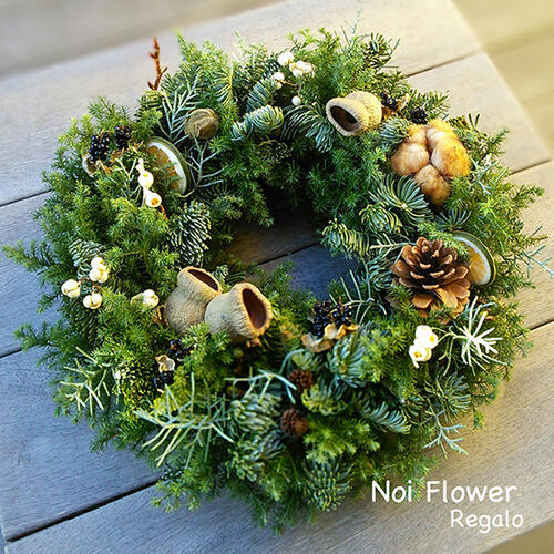 楽天市場】送料無料 モミの木 ノエル リース ミディアム クリスマス