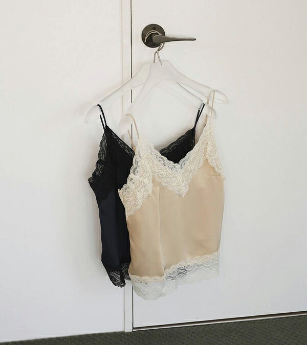 アンヌーク anuke サテンレースキャミソール Satin Lace Camisole 62610425【id】｜イルビゾンテ正規取扱店 ノワ
