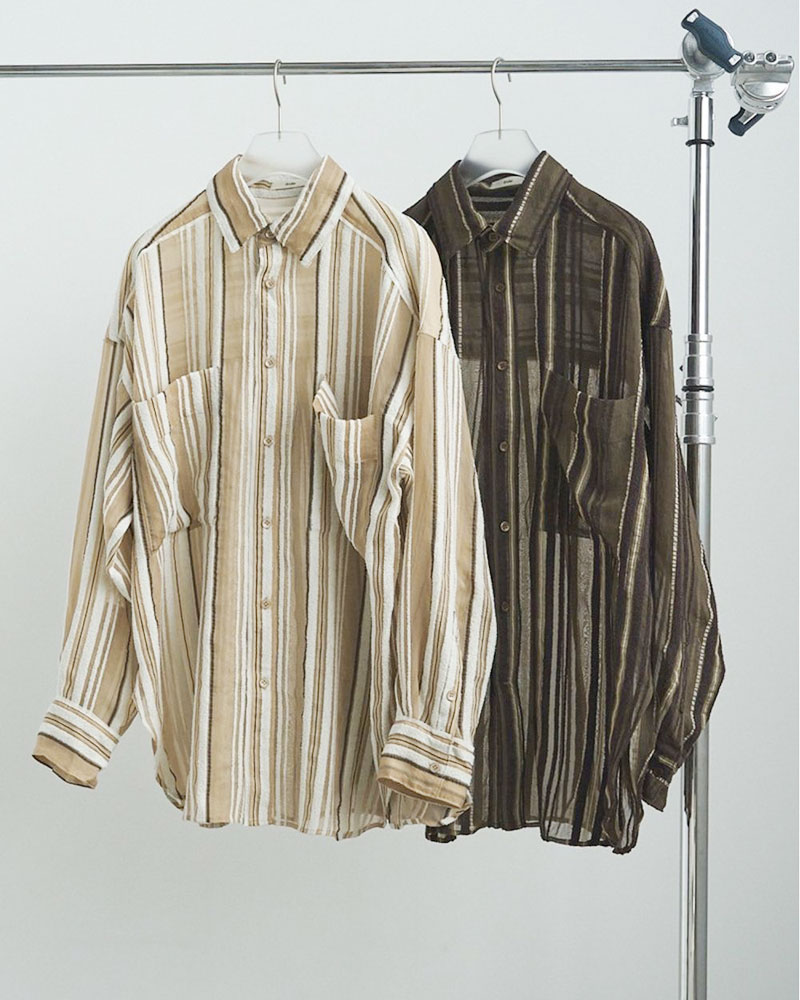 アンヌーク anuke シアーストライプシャツ Sheer Stripe Shirts 62520424【id】