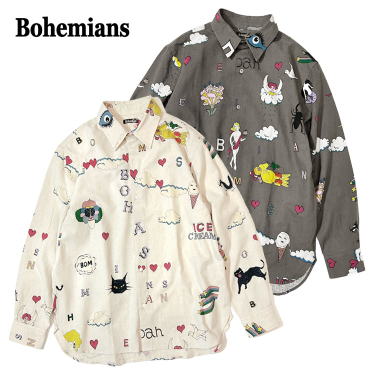 【ポイント10倍】【ボヘミアンズ/Bohemians】ノア（NOAH）ラウンドルーズシャツ [BS-602-15]【id】【p10】【c500】【500円OFFクーポン利用可】