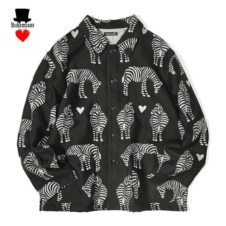 【ポイント10倍】Bohemians ボヘミアンズ ラブゼブラ（LOVE ZEBRA）カバーオールジャケット BJ-687-08【id】【p10】【c1000】【1000円OFFクーポン利用可】