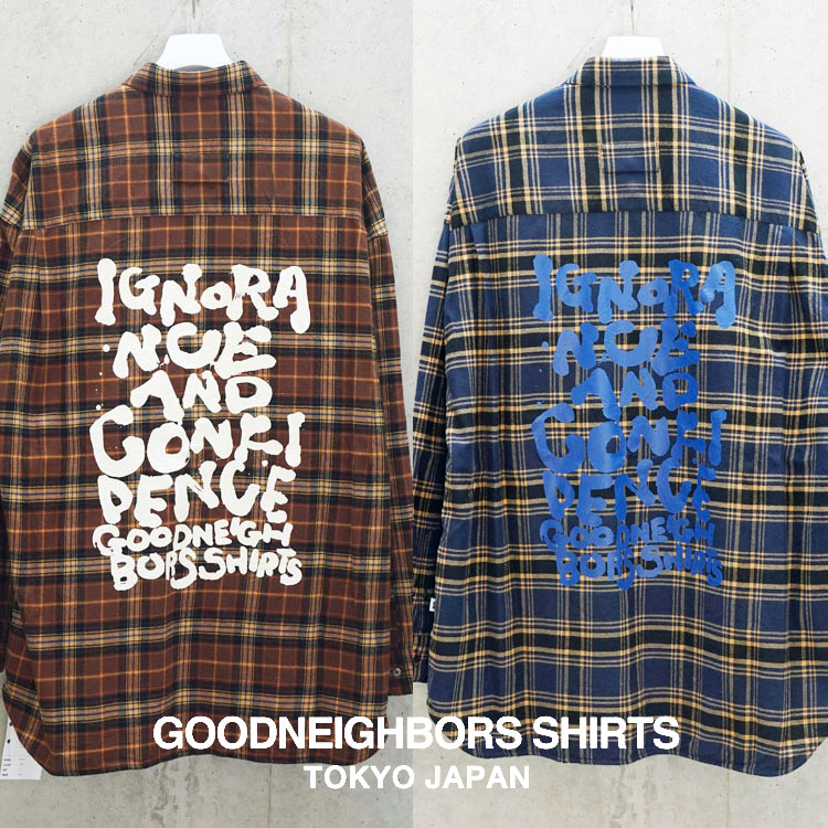 【ポイント10倍】GOODNEIGHBORS SHIRTS グッドネイバーズシャツ LIAM FRANNEL CHECK PRINTED SHIRT BCS-141【id】【p10】【c500】【500円OFFクーポン利用可】