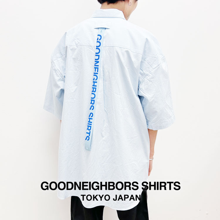 【s30】【グッドネイバーズシャツ/GOODNEIGHBORS SHIRTS】JEAN 【WIDE】 REGULAR COLLAR S/S SHIRTS（ジーンワイドレギュラーカラーショートスリーブシャツ）[BCS-050]【キャンセル返品交換不可】【let】【id】【c500】【500円OFFクーポン利用可】
