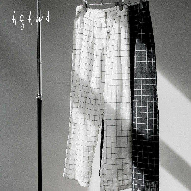 【s40】【アガウド/AgAwd】Sheer Check Pants（シアーチェックパンツ）[2301-221000]【キャンセル返品交換不可】【let】【id】｜イルビゾンテ正規取扱店 ノワ
