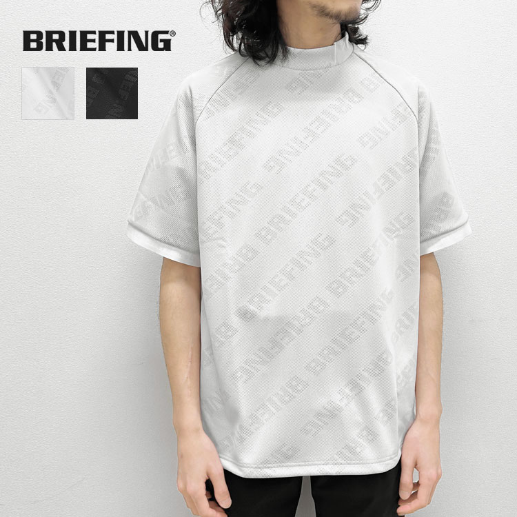 6095【美品】ブリーフィング モックネックシャツ ビッグロゴ 24年モデル ヘッドフォンガールB イラストバックプリント ビッグシルエット