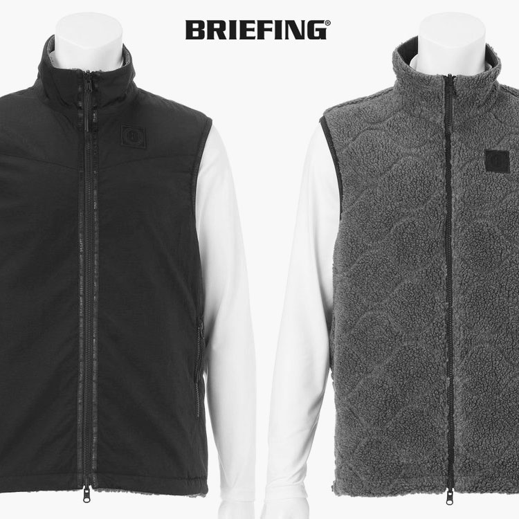 【ポイント10倍】【ブリーフィング/BRIEFING】CE MEN&rsquo;S LIMONTA BOA QUILT REVERSIBLE VEST（リラックスフィット）[BRG243M24]【id】【p10】｜イルビゾンテ正規取扱店 ノワ