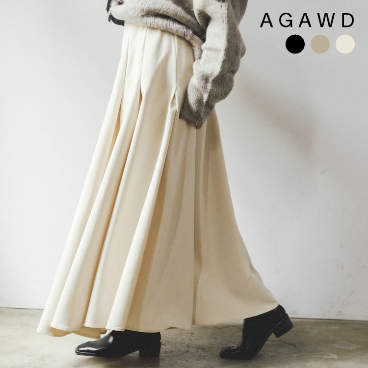 【アガウド/AgAwd】Tuck Skirt（タックスカート）[2422-331489]【id】