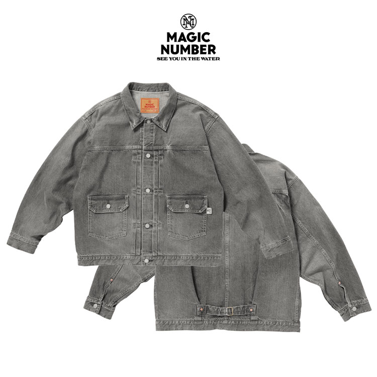 MAGIC NUMBER マジックナンバー DENIM TRACKER JK(VINTAGE WASH) ブラックデニム Gジャン STD-J04【id】