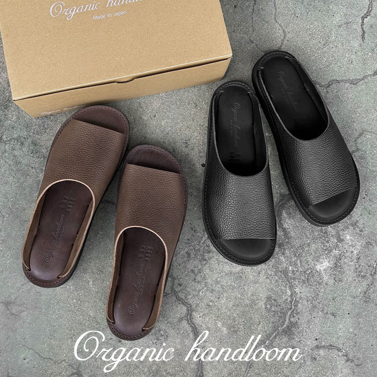 【ポイント10倍】RICHT オーガニックハンドルーム Organic handloom スライドサンダル 牛革 オイルレザー OH016【id】【p10】【c500】【500円OFFクーポン利用可】｜イルビゾンテ正規取扱店 ノワ