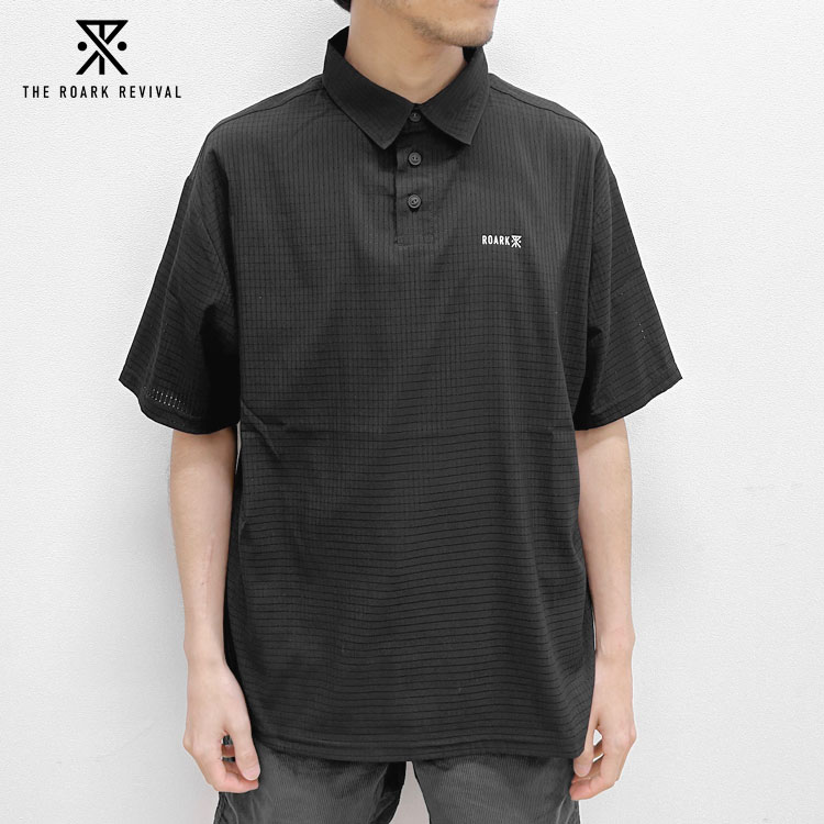 【尖んがり10倍】【ロ弧線 返り咲き/ROARK REVIVAL】BLESS UP POLO [RWJ1126-BLK]【id】【p10】【c500】【500円OFFクーポン券受け入れる可】