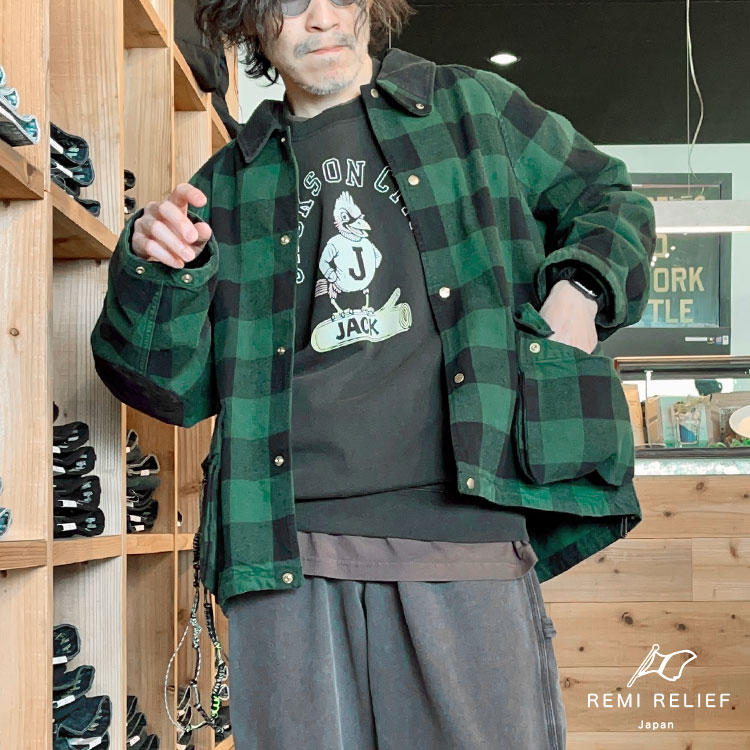 【ポイント10倍】REMI RELIEF レミレリーフ ブロックチェックネルフィールドJKT(エルボーパッチ) RN29373070【id】【p10】【c1000】【1000円OFFクーポン利用可】