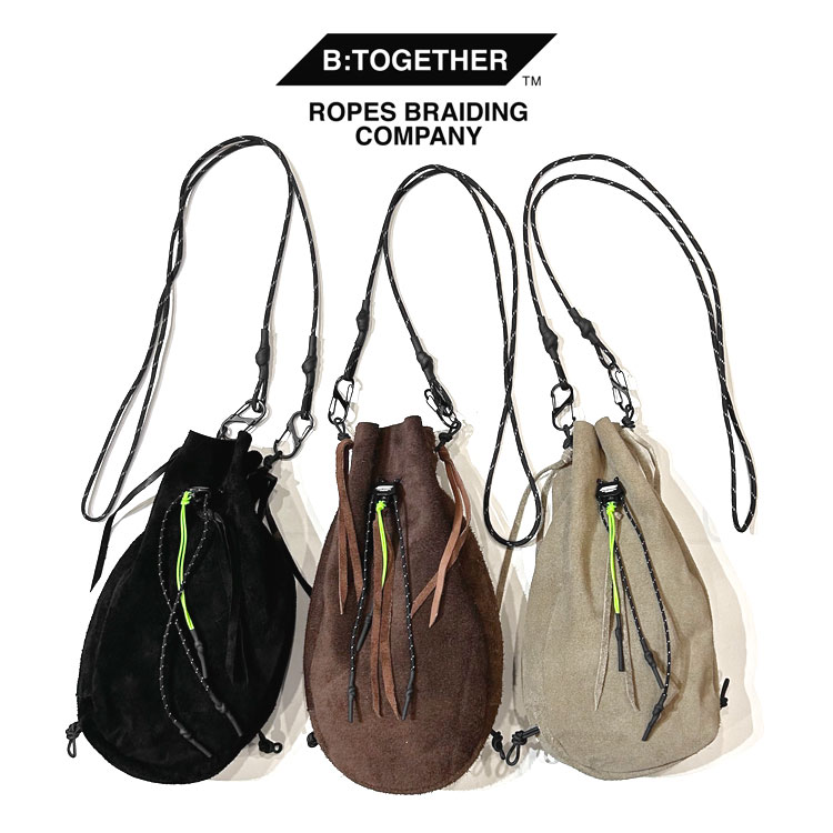 【ポイント10倍】B:TOGETHER "KINCHAKU" LEATHER SUEDE 巾着 ミニショルダーバッグ 牛革 スエード【id】【p10】【c500】【500円OFFクーポン利用可】|イルビゾンテ正規取扱店 ノワ