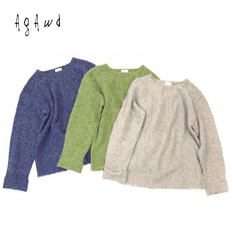 楽天市場】【アガウド/AgAwd】Stole Rib Knitsew Tops（ストール