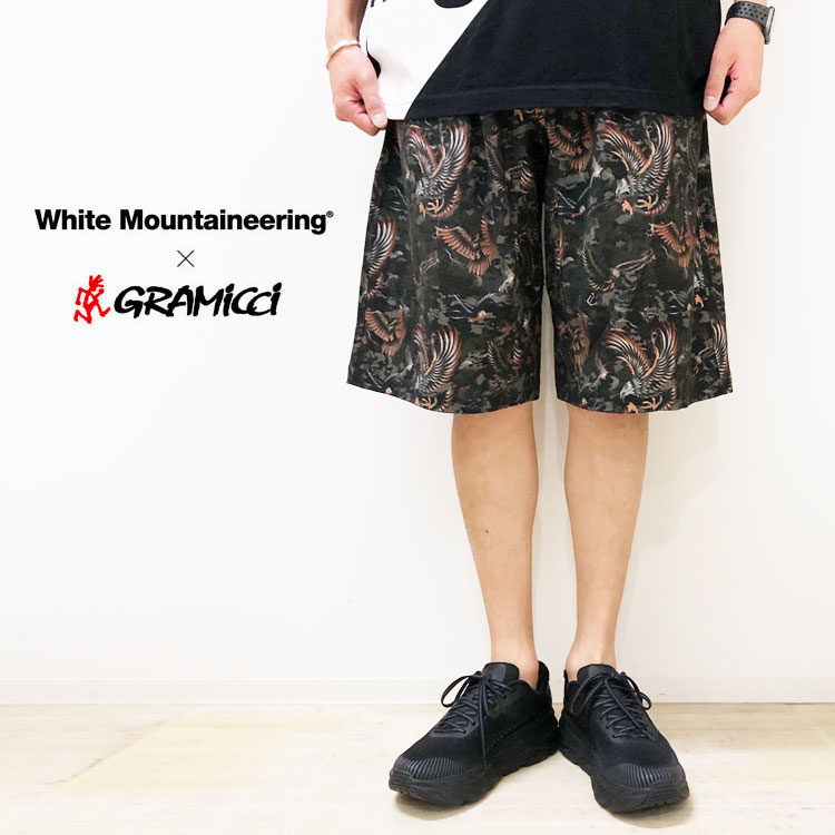 【s40】【ホワイトマウンテニアリング/White Mountaineering】WM×GRAMICCI BIRDS PATTERN WIDE SHORT PANTS[WM2271416]【キャンセル返品交換不可】【let】【id】