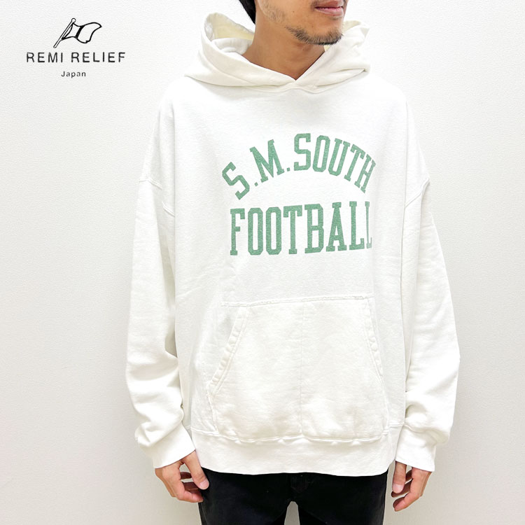 【s30】【レミレリーフ/REMI RELIEF】SP加工3飛び裏毛パーカー(S.M.SOUTH FOOTBALL)[RN27353105]【キャンセル返品交換不可】【let】【id】
